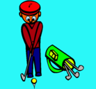 Dibujo Jugador de golf II pintado por remedios