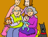 Dibujo Familia pintado por azul9