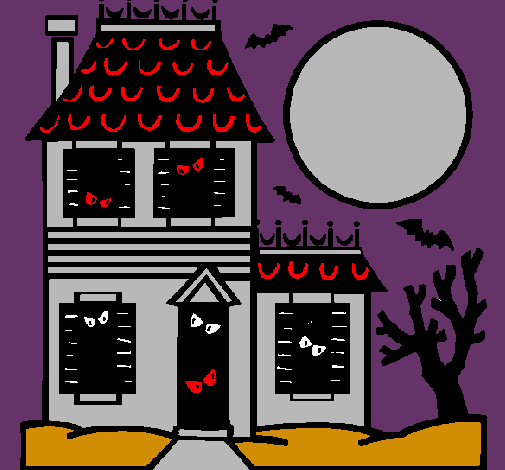 Dibujo Casa del terror pintado por sebalexis