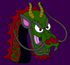 Dibujo Cabeza de dragón pintado por gupi
