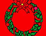 Dibujo Corona de navidad pintado por amalia