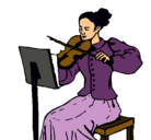 Dibujo Dama violinista pintado por mili54565456