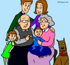 Dibujo Familia pintado por desy