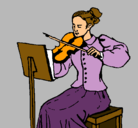Dibujo Dama violinista pintado por mima
