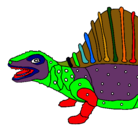 Dibujo Dinosaurio pintado por onegato