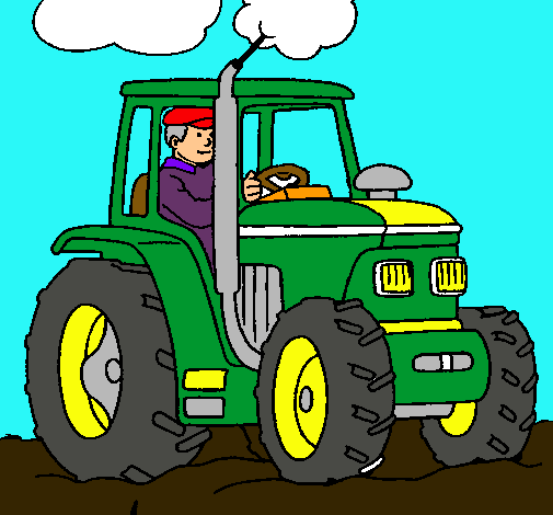 Tractor en funcionamiento