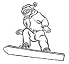 Dibujo Snowboard pintado por snower