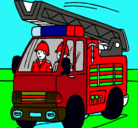 Dibujo Coche de Bomberos pintado por luis4555555