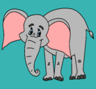 Dibujo Elefante feliz pintado por casita