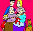 Dibujo Familia pintado por popono