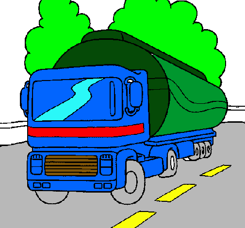 Dibujo Camión cisterna pintado por FEROMARIANA