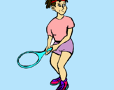 Dibujo Chica tenista pintado por mari44