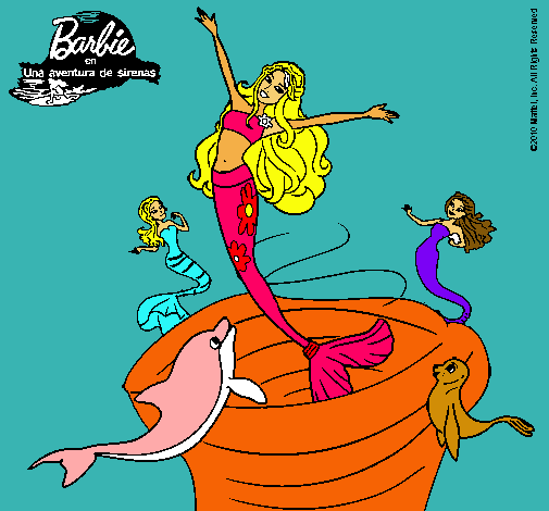 Barbie sirena contenta