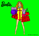 Dibujo Barbie de compras pintado por naipí