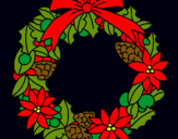 Dibujo Corona de flores navideña pintado por amalia