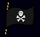 Dibujo Bandera pirata pintado por 348ALEX