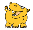 Dibujo Hipopótamo pintado por hipopotamo