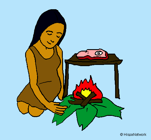 Dibujo Mujer cocinando pintado por avaeacag