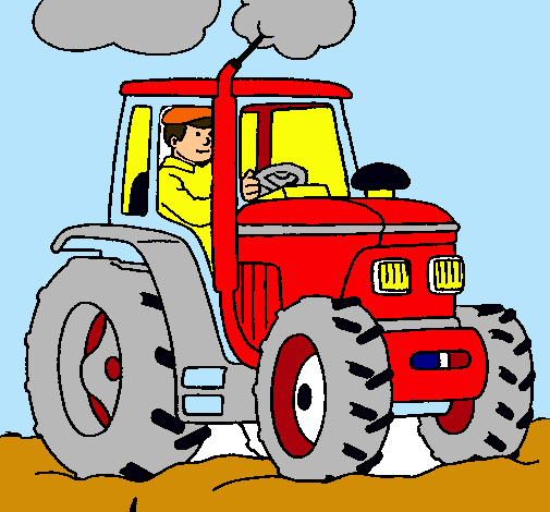 Tractor en funcionamiento