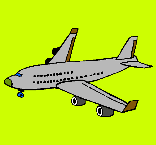Dibujo Avión de pasajeros pintado por FEROMARIANA