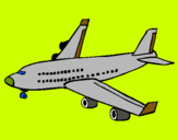 Dibujo Avión de pasajeros pintado por FEROMARIANA