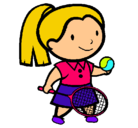 Dibujo Chica tenista pintado por ganadora