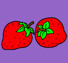 Dibujo fresas pintado por nomas