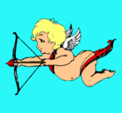 Dibujo Cupido volando pintado por anonima