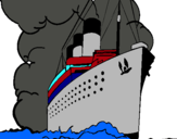 Dibujo Barco de vapor pintado por ariel