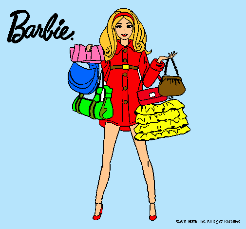 Dibujo Barbie de compras pintado por MACARENA_21