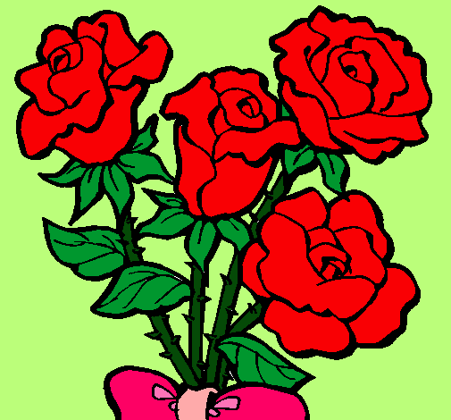 Dibujo Ramo de rosas pintado por Jesu