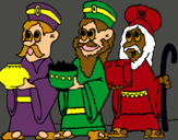 Dibujo Los Reyes Magos pintado por amalia