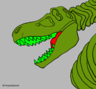 Dibujo Esqueleto tiranosaurio rex pintado por Lolo130306