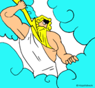 Dibujo Dios Zeus pintado por brya
