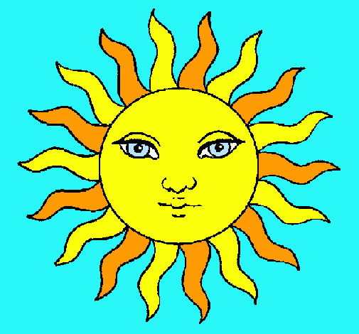 Dibujo Sol pintado por izaro