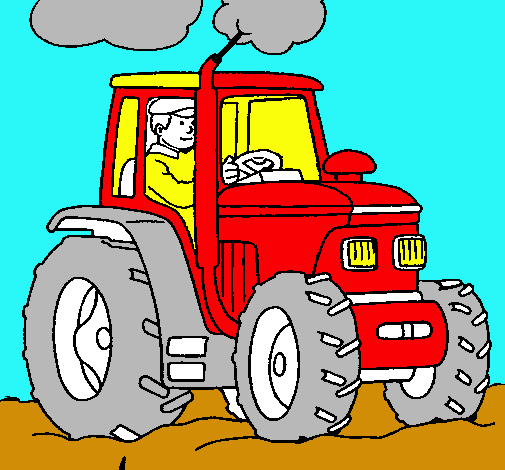 Tractor en funcionamiento