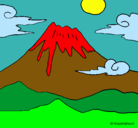 Dibujo Monte Fuji pintado por gabynete