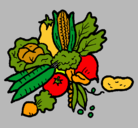 Dibujo verduras pintado por lolis