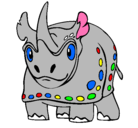 Dibujo Rinoceronte pintado por book