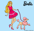 Dibujo Barbie paseando a su mascota pintado por Aiime
