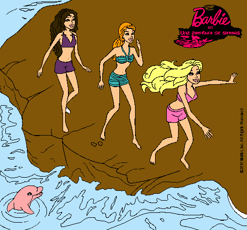 Barbie y sus amigas en la playa