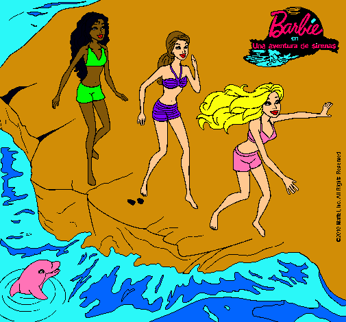 Barbie y sus amigas en la playa