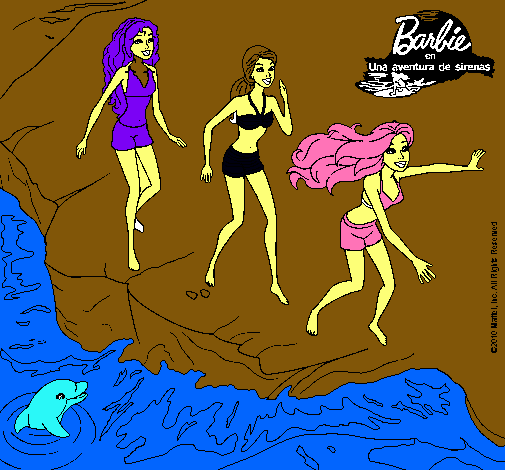 Barbie y sus amigas en la playa