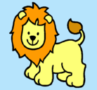Dibujo León pintado por reihino