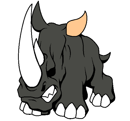 Dibujo Rinoceronte II pintado por reihino