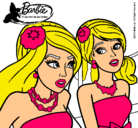 Dibujo Barbie y su amiga pintado por geme