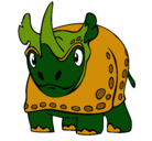 Dibujo Rinoceronte pintado por jociel