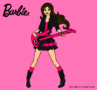 Dibujo Barbie guitarrista pintado por deli123