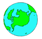 Dibujo Planeta Tierra pintado por iukup