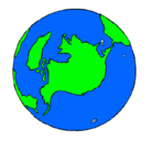 Dibujo Planeta Tierra pintado por seremas